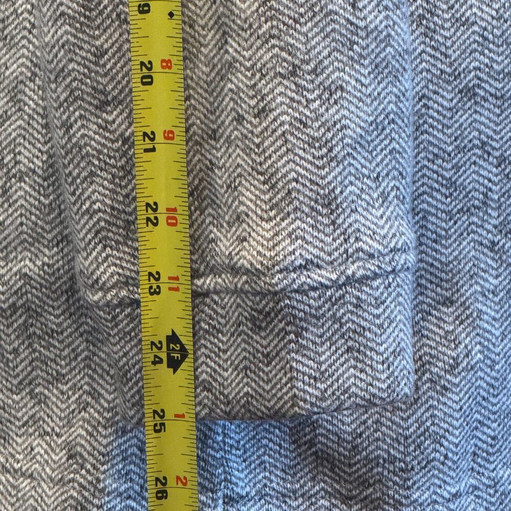 Lands' End Womens Grey Herringbone Fleece Jacket XL/18 - Picture 15 of 15